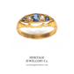 Antique Gold, Sapphire and Diamond 5-stone Ring (c.1912)