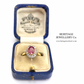 Antique Ruby and Diamond Cluster Ring