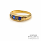Victorian Sapphire & Diamond Gypsy Ring (18ct; c.1897)