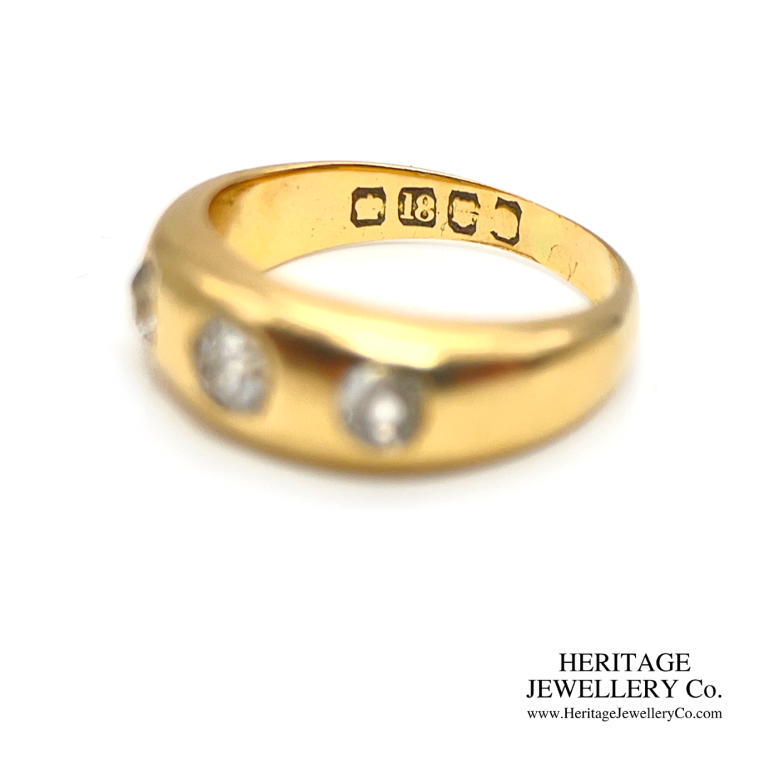RESERVED - Antique Diamond Gypsy Ring (18ct gold)