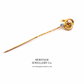 Antique Sapphire & Pearl Pin with Antique Box