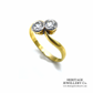 Old Cut Diamond Crossover Ring