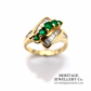 Emerald and Diamond Dress Ring