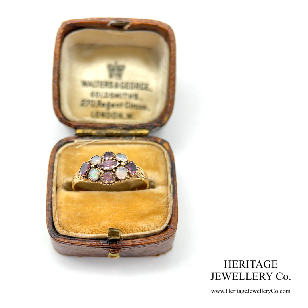 Antique Amethyst, Garnet & Opal Ring