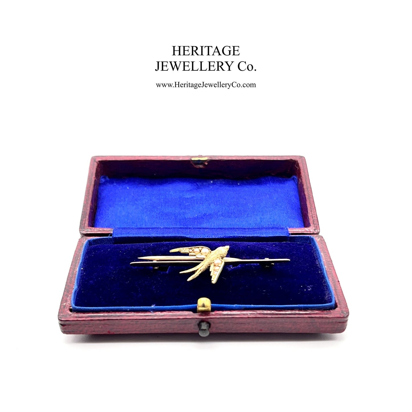RESERVED FOR IVY - Antique Victorian Swallow Brooch (15ct gold)