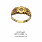 Edwardian Ruby and Diamond Ring (18ct gold; c. 1900-1910)