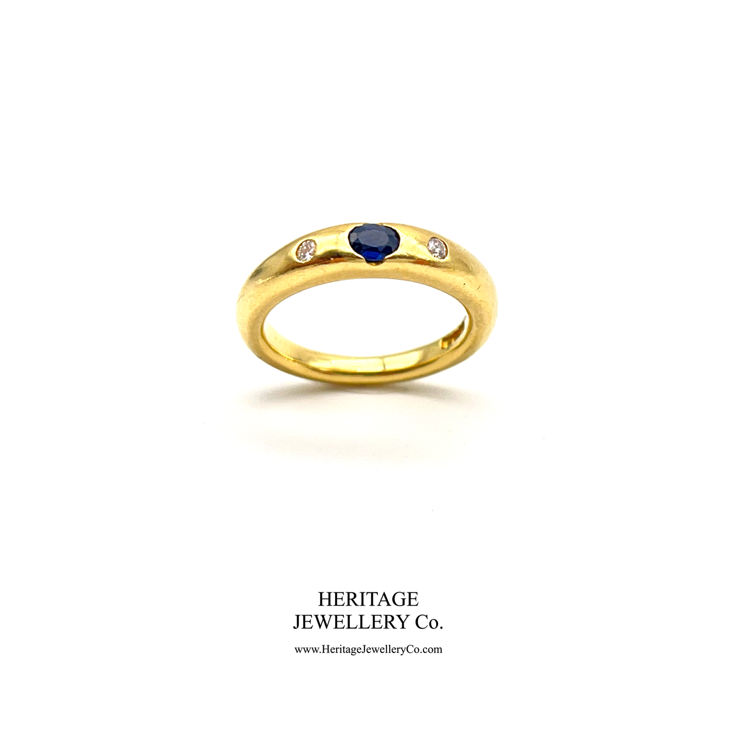 Vintage Sapphire and Diamond Gypsy Ring by Tiffany