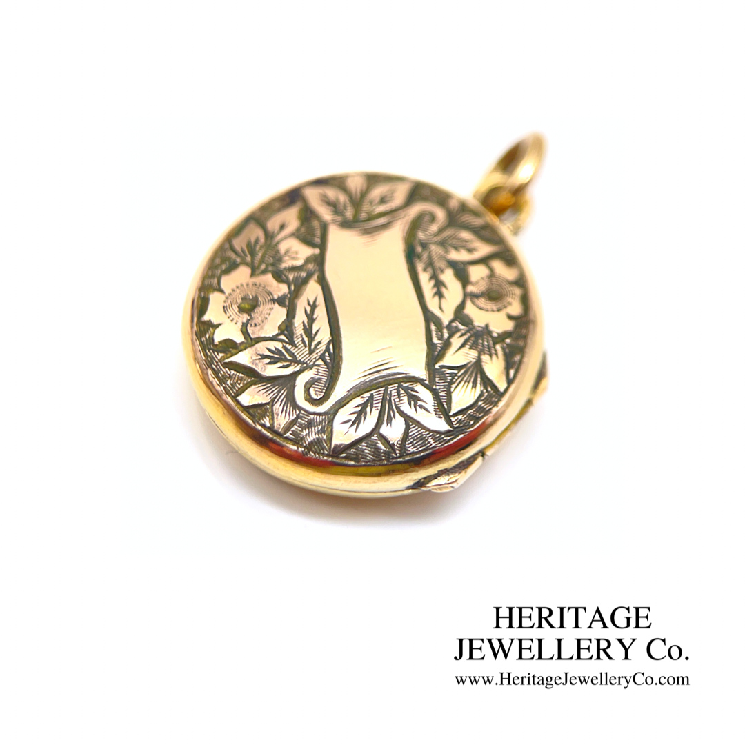 Antique Victorian Gold Locket (9ct Gold Back & Front)