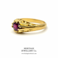Antique Ruby Solitaire Gypsy Ring