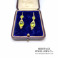 Antique Peridot and Diamond Earrings
