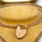 Antique Gold Curb Bracelet with Heart Padlock (12.7g 9ct gold)