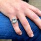 Aquamarine & Rose Diamond Ring