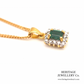 Emerald and Diamond Pendant Necklace (18ct gold)