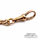 Antique Curb Chain Bracelet with T-Bar and Medallion