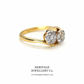 Antique Diamond Twin Daisy Cluster Ring