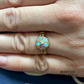 Antique Opal and Diamond Cluster Ring