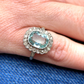 Aquamarine & Rose Diamond Ring