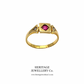 Antique Ruby and Rose Diamond Ring