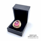 Cabochon Pink Tourmaline and Diamond Ring