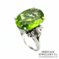 RESERVED - Peridot and Diamond Dress Ring (Platinum)