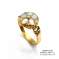 Antique Opal and Diamond Cluster Ring