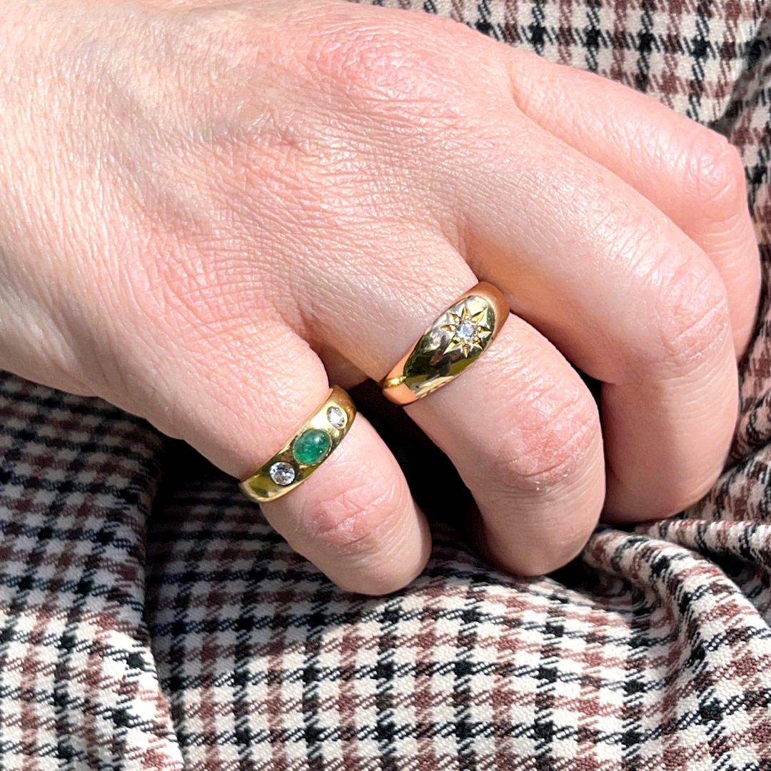 Antique Edwardian Diamond Gypsy Ring