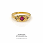 Antique Ruby and Rose Diamond Ring