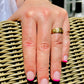 Rare Three Colour Gold Mizpah Ring