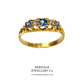 Victorian Sapphire and Diamond 5-stone Ring