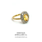 Vintage Citrine and Diamond Cluster Ring