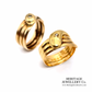 Gold and Diamond Snake Ring