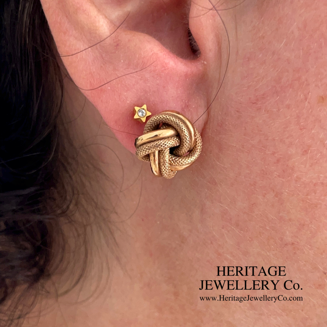 Vintage Gold Knot Earrings
