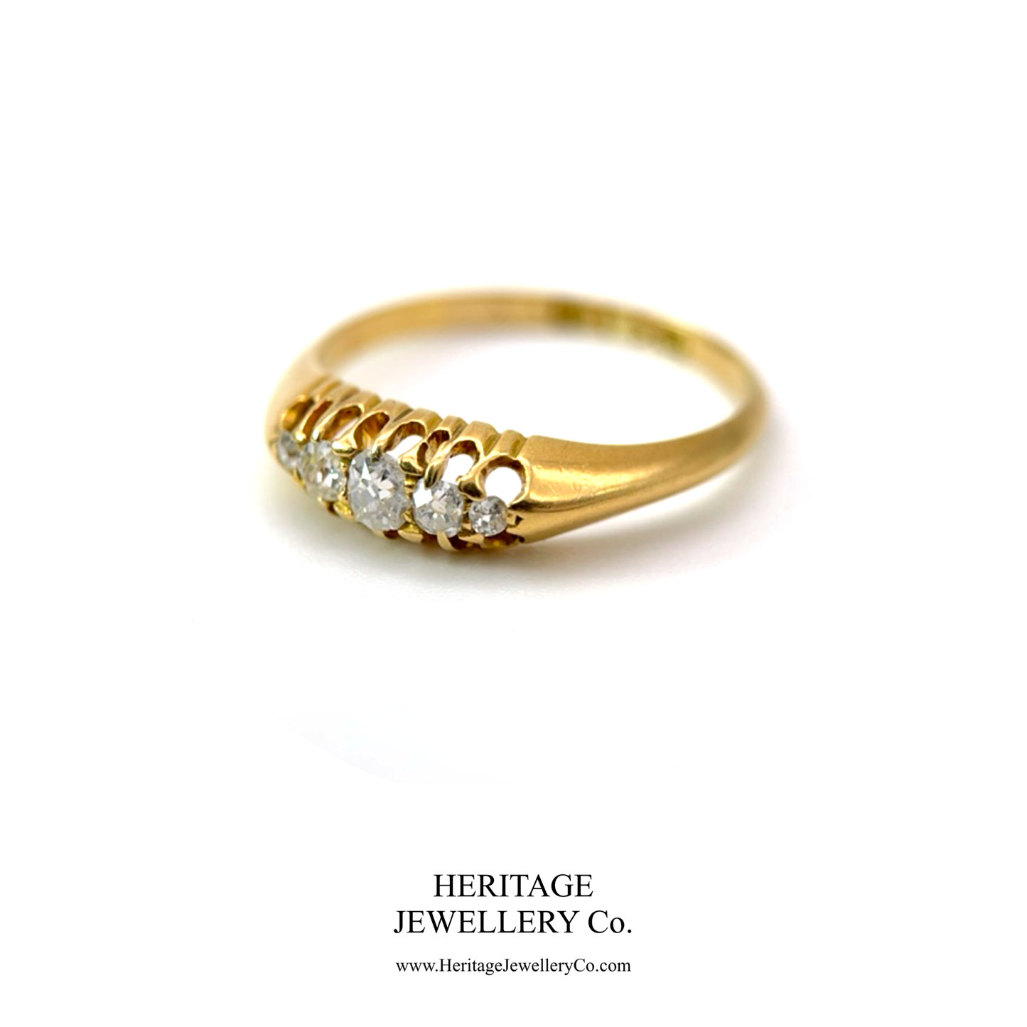 Antique Gold 5-Stone Diamond Ring (c.0.25ct)