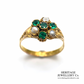 Victorian Emerald, Pearl and green gem cluster ring (c.1863)
