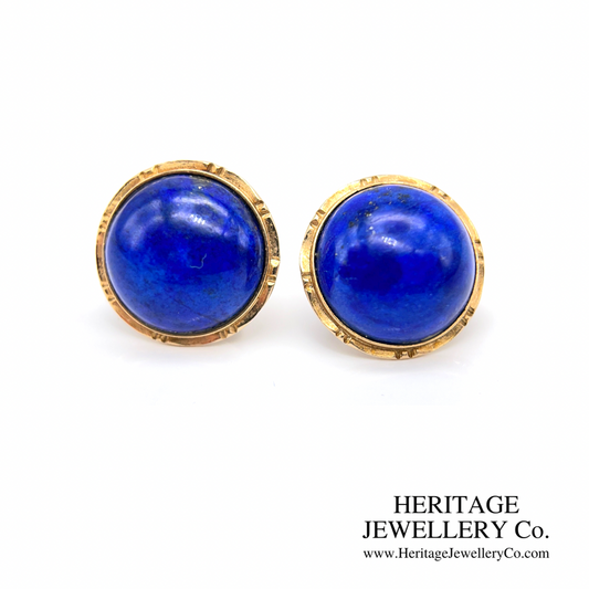 Vintage Lapis Lazuli Ear Studs