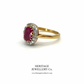 Antique Ruby and Diamond Cluster Ring