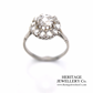 French Rose Cut Diamond Cluster Ring