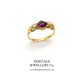Antique Garnet and Split Pearl Ring
