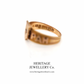 Rare Antique Gold Mizpah Shield Ring (c. 1901; 9ct gold)