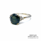 Green Sapphire and Diamond Ring
