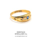 Antique Sapphire and Diamond Gypsy Ring (c. 1899)