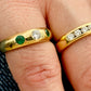 Vintage Emerald and Diamond Gypsy Ring