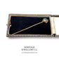 Antique Bloodstone Lapel / Tie Stick Pin (15ct gold; boxed)