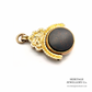 Antique Victorian Gold Spinning Seal Fob Pendant (10ct Gold, Bloodstone and Carnelian)