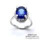 Fine Sapphire & Diamond Ring (Platinum)