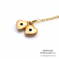 Edwardian Ruby and Pearl Double Heart Pendant