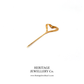 Tiffany Open Heart Gold Pin Brooch (by Elsa Peretti)