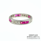 Ruby and Diamond Eternity Band (18ct White Gold)