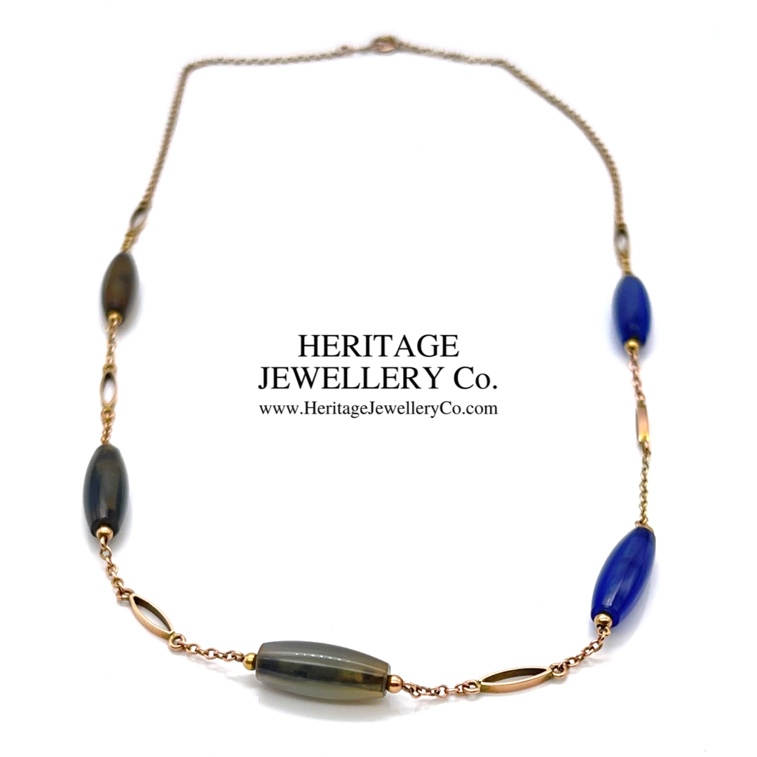 Antique Chain with Agate Spacers