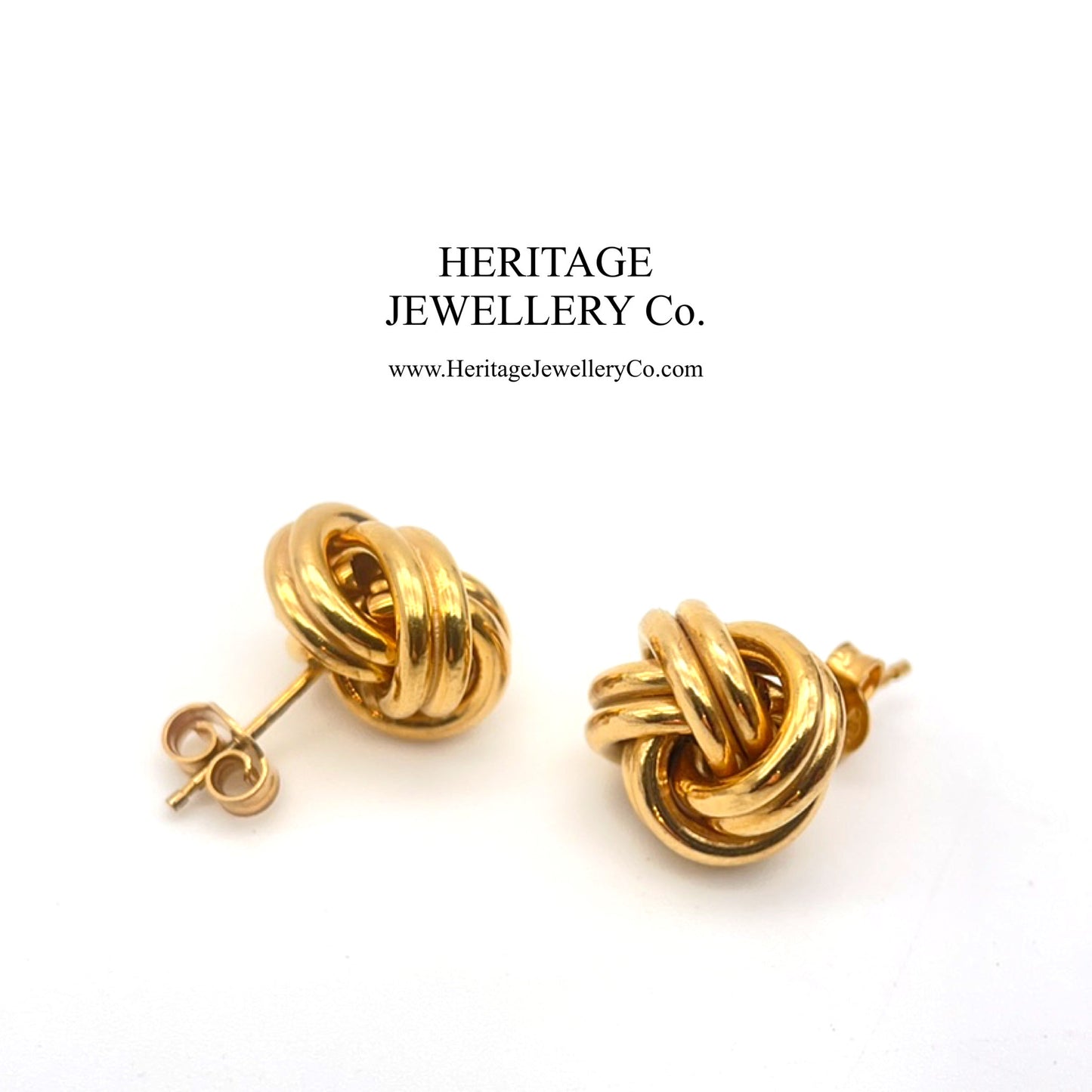 Vintage 9ct Gold Knot Earrings